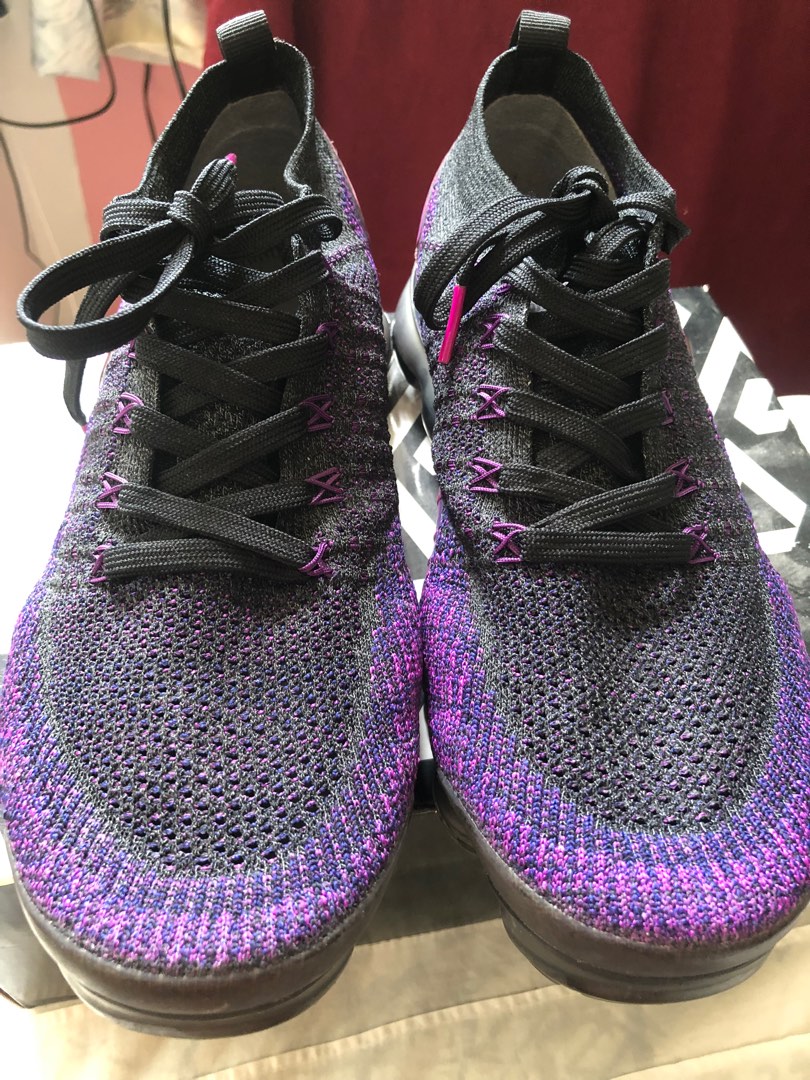 Nike vapormax hotsell flyknit black purple