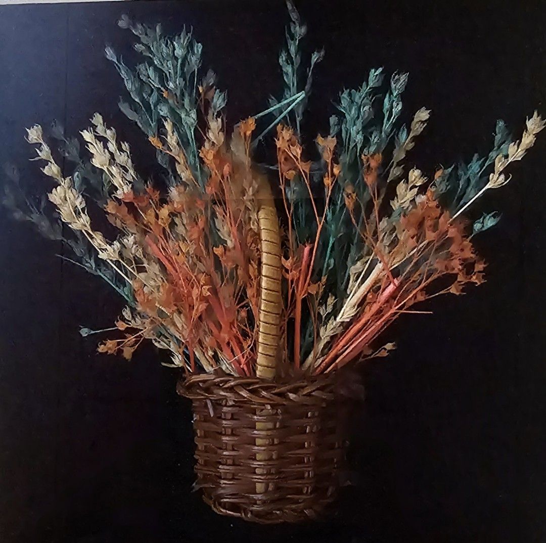Oshibana Cane Flower Wall Decor (Category: Wall Decor) located in Manila. Submitted by great_buys (Listing ID 1281097908, Image 3). Description: Wall decor in frame ready for hanging. Size is 22 cm × 22 cm. Bought and stored for future use, but never displayed. Php 300 each Php 500 for 2 #2024declutter.