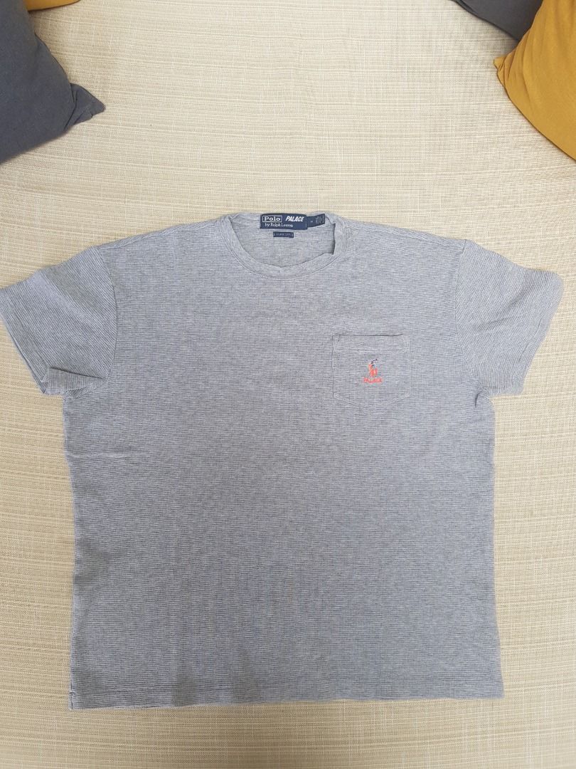 Palace X Polo Ralph Lauren Waffle Knit Tshirt Grey