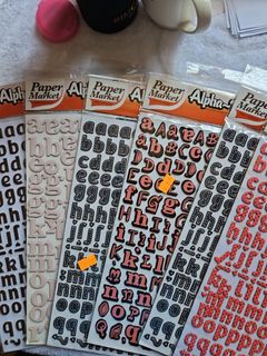 1sheet Alphabet & Number Stickers Waterproof Decorative Stationery
