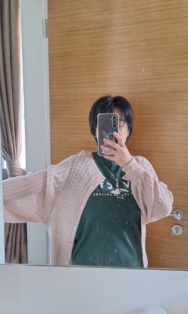 pink batwing cardigan 2 for 5 Women s Fashion Coats Jackets and Outerwear on Carousell