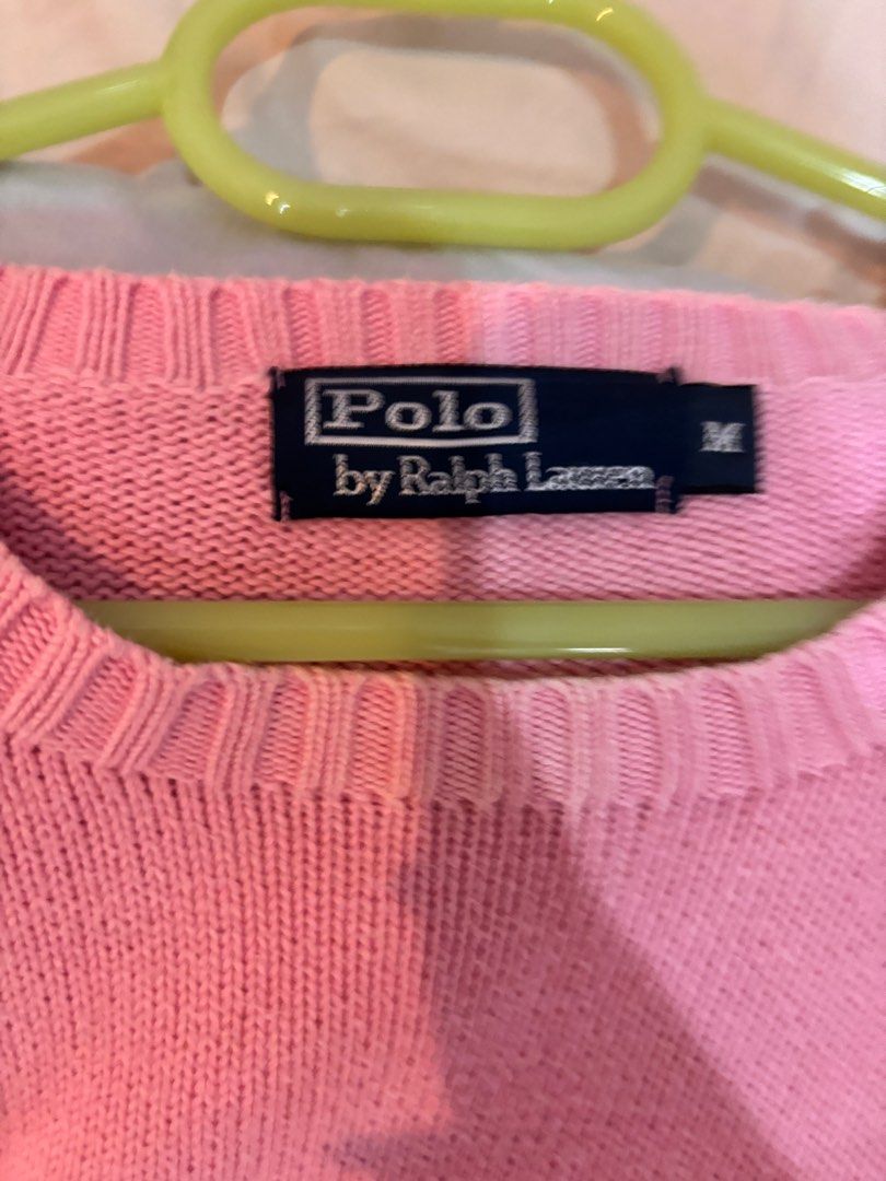 polo ralph lauren pink knit sweater Women s Fashion Coats