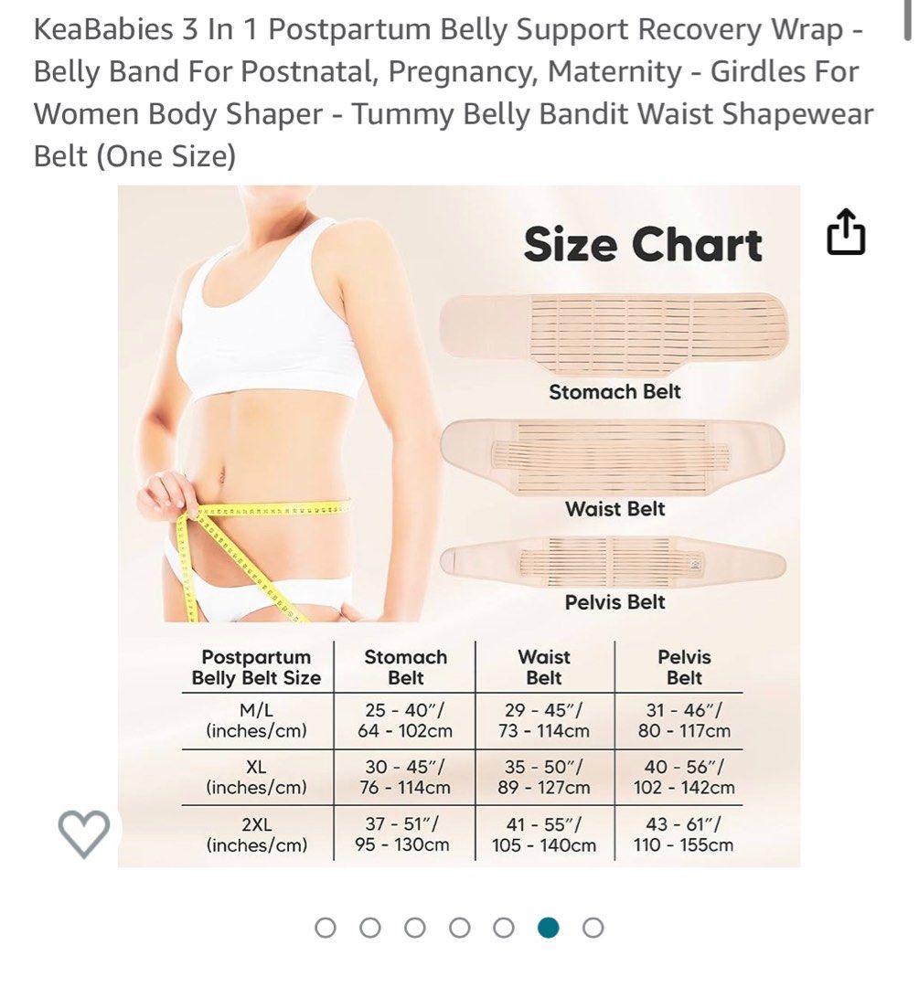 KeaBabies 3 In 1 Postpartum Belly Support Recovery Wrap - Belly