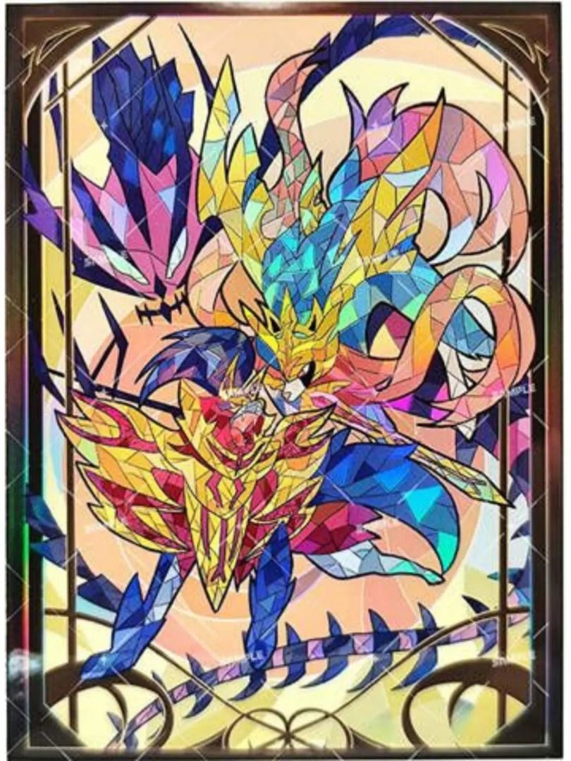 buy rare pokemon cards Gardevoir & Kirlia Evolution Stained Glass Holographic Card Sleeves – Kado  Supplies main image 1