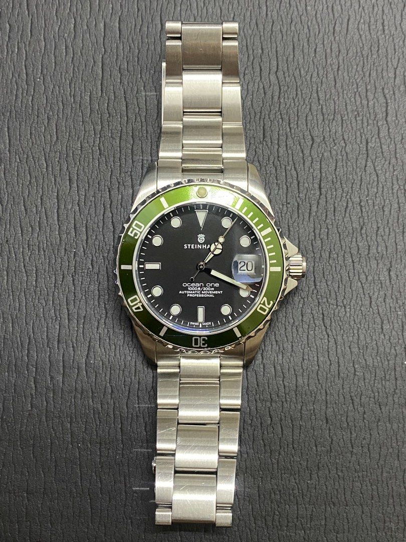 Preowned Steinhart Ocean 39 Green Aluminum bezel Men s Fashion