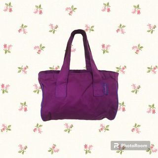 purple cute canvas small bag / lunch bag