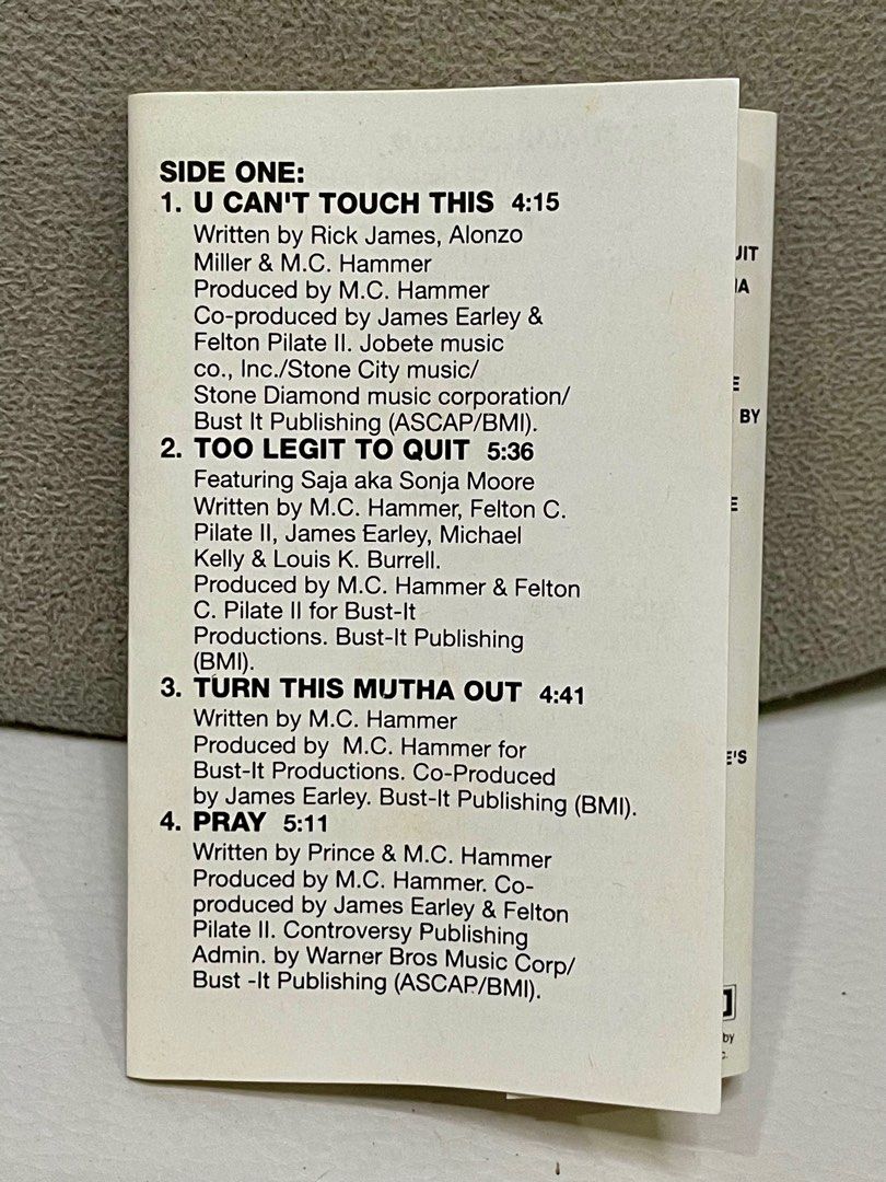 Rap MC Hammer ‘Greatest Hits’ (1996) cassette tape, Hobbies & Toys