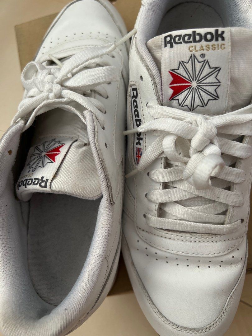 Reebok Classic Leather Trainers in White Men s Fashion Footwear