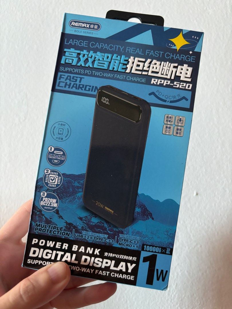 Remax Power Bank 10000mAh, Mobile Phones & Gadgets, Mobile & Gadget ...