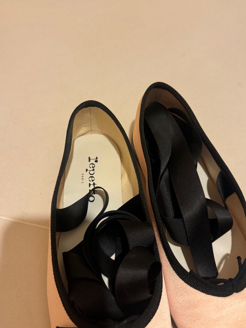 Repetto ballerina pink satin shoes