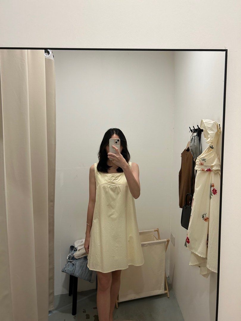 Pastel yellow clearance babydoll dress