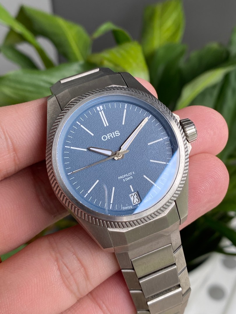 Oris Titanium Propilot X Teal blue 5 days Luxury Watches on