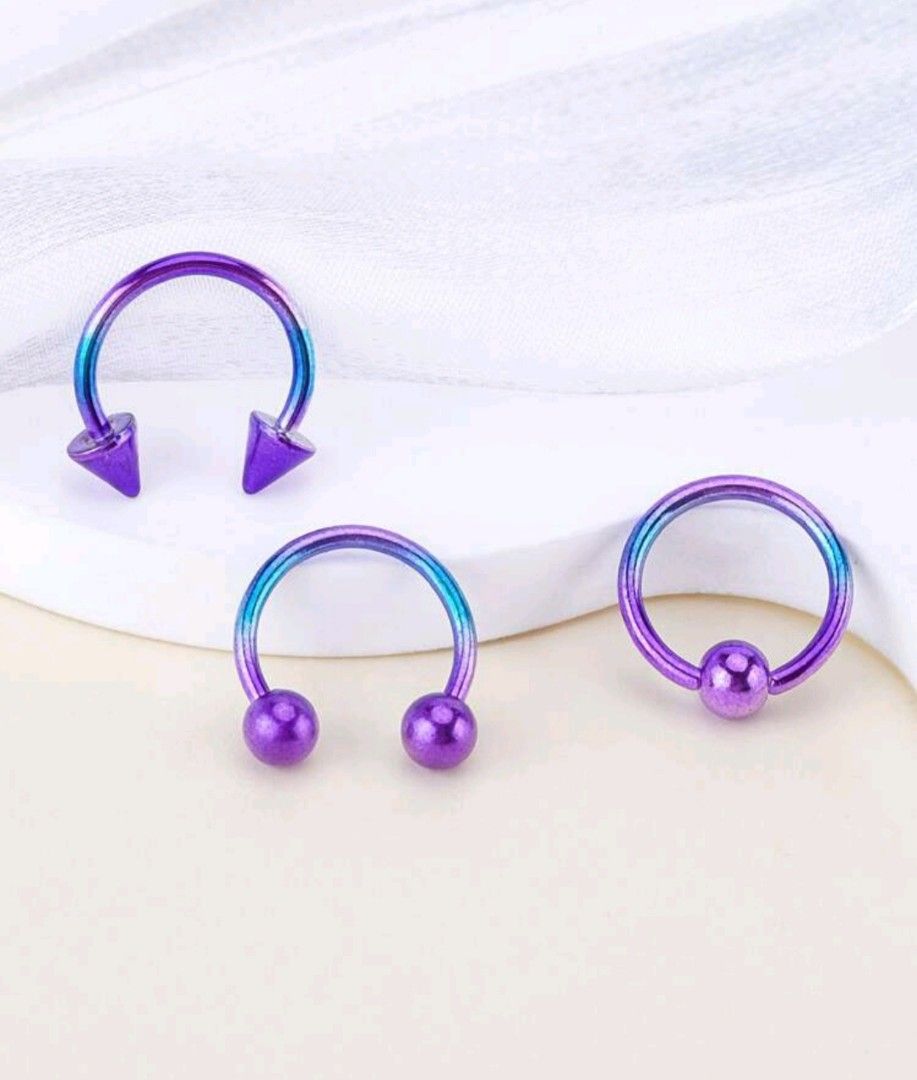 Purple septum ring sale