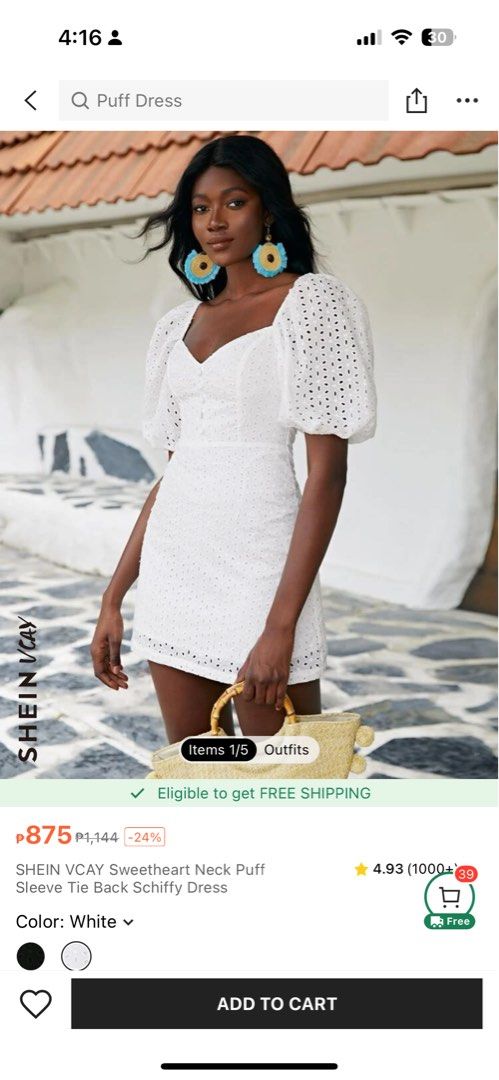 Shein Dress - XS (never used) (Category: Dresses) located in Taguig. Submitted by chapchae2014 (Listing ID 1281094686, Image 3). Description: Bought for 500+. Never used. Size is too big for me..