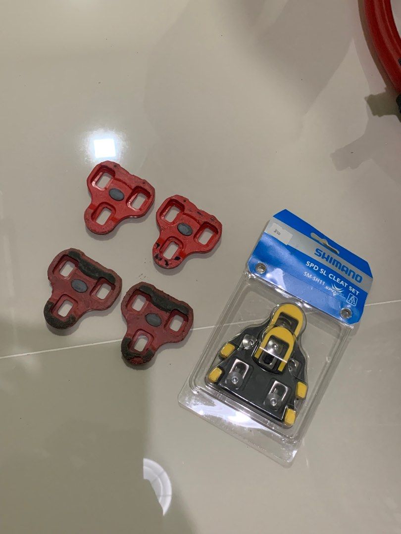 Shimano cleat (Category: Bicycles) located in Manila. Submitted by gregorydv1 (Listing ID 1281099191, Image 1). Description: Bnew yellow With free red cleats 2 sets Last price already .