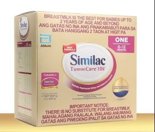 SIMILAC TUMMICARE HW ONE 1.6KG FOR 0-12 MONTHS OLD