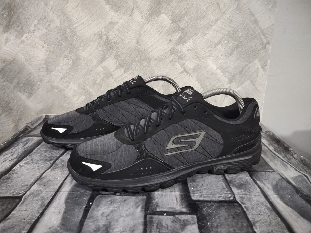 Skechers go walk flash black sale