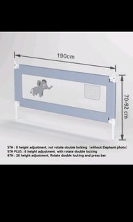 Slide down baby bed fence rail guard 5th gen