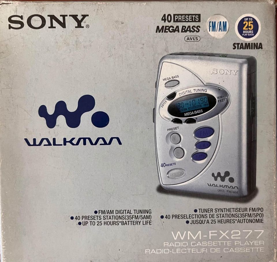 Sony Walkman Cassette Player Radio - WM-FX277