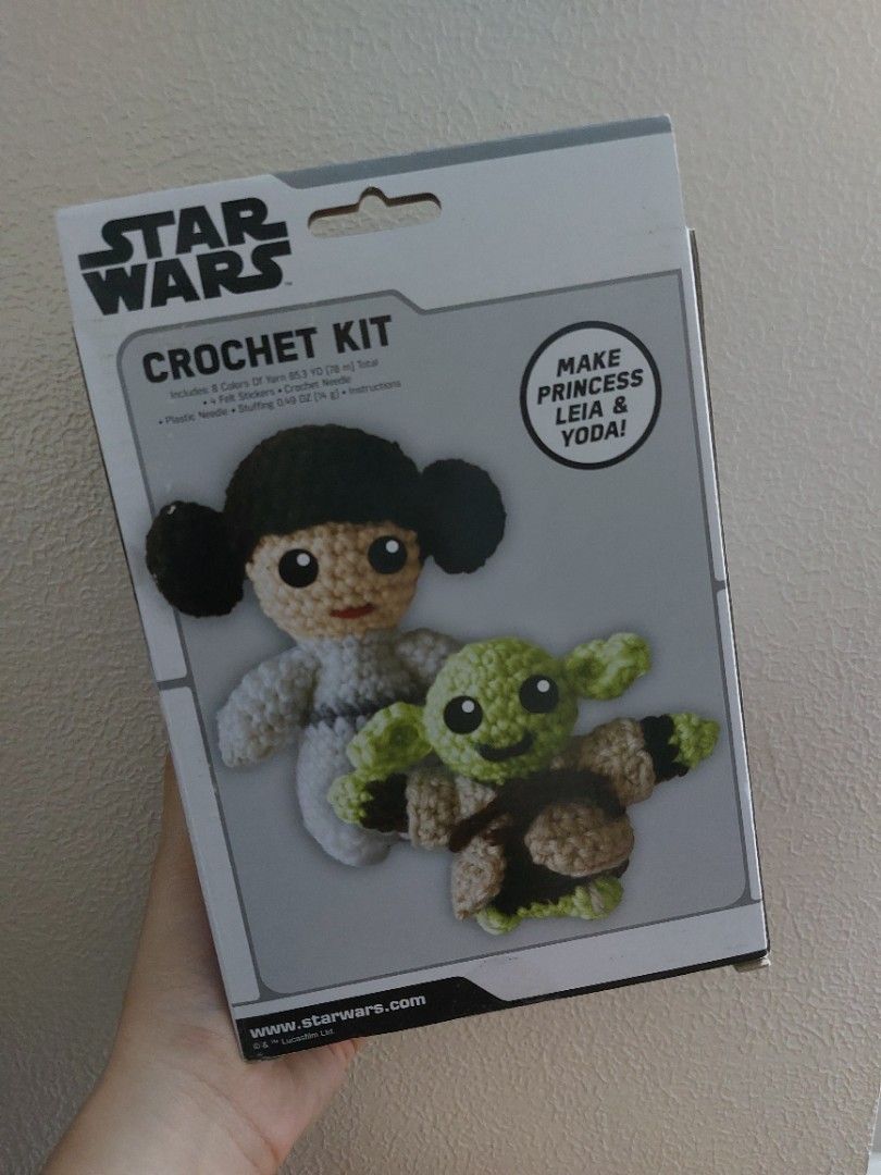 Disney Star Wars Princess Leia & Yoda Crochet Kit NEW