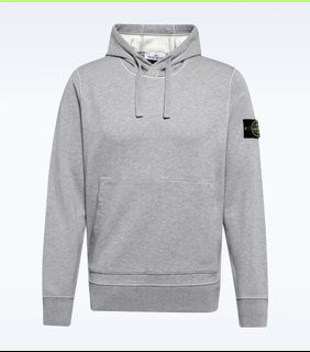 Grey stone island hoodie mens outlet