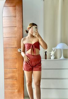 Summer Outfit Conservative Swimwear Two Piece for Outing Beach (S-M)