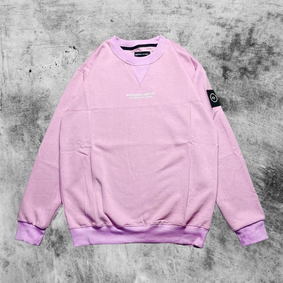 Sweater Crewneck Marshall Artist Pink Fesyen Wanita Pakaian Wanita Baju Luaran di Carousell
