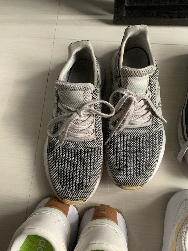 Take All: Shoes Size 8, 8.5 & 9 US (Category: Sneakers) located in Manila. Submitted by jkdee22 (Listing ID 1281097950, Image 3). Description: RFS: Decluttering Adidas Futro: Size US8 Adidas gray Size US9 Nike white: US 8.5 Vans OS Ultra Cushion: US8 .