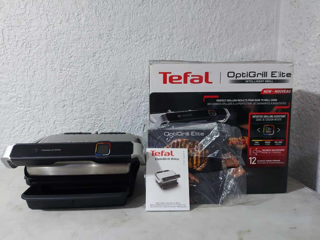 Tefal Opti Grill Elite (Category: BBQ, Grills & Hotpots) located in Taytay. Submitted by mikz_1303 (Listing ID 1281102911, Image 1). Description: Tefal Opti Grill Elite 📌With Box and Manual 📌220V 📌Php 6,500 📌Issue plate have sign of usage!!!! 📌Good Working Condition.