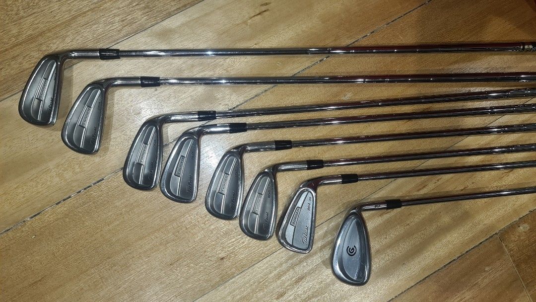 Titleist 804 Irons (Category: Golf) located in Makati City. Submitted by bits123 (Listing ID 1281014547, Image 1). Description: Titleist 804 Irons - (4-PW) with Cleveland TA6 SW - Steel Shaft (Titleist NS Pro - 970) Delivery through lalamove (Buyer covers Shipping fee) or Meetup in Makati (SM Makati, Glorietta, Greenbelt) Payment Method: Gcash, BDO, BPI RFS: Upgraded my Clubs.