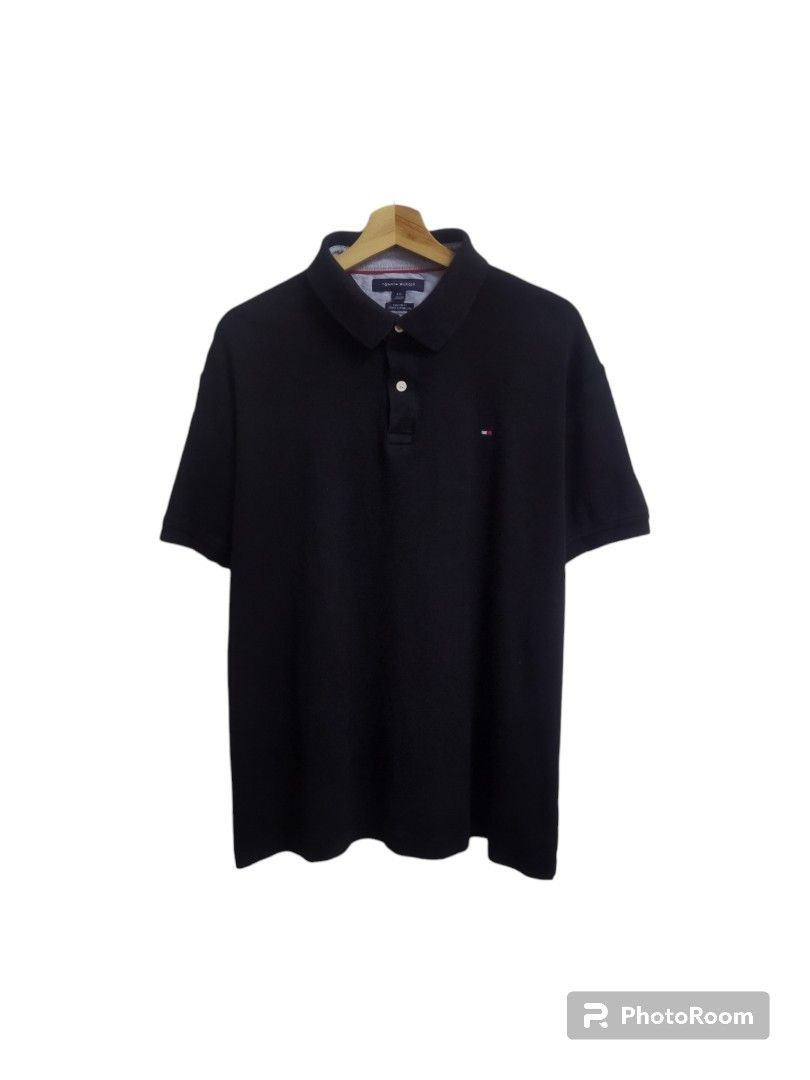 Black tommy polo top