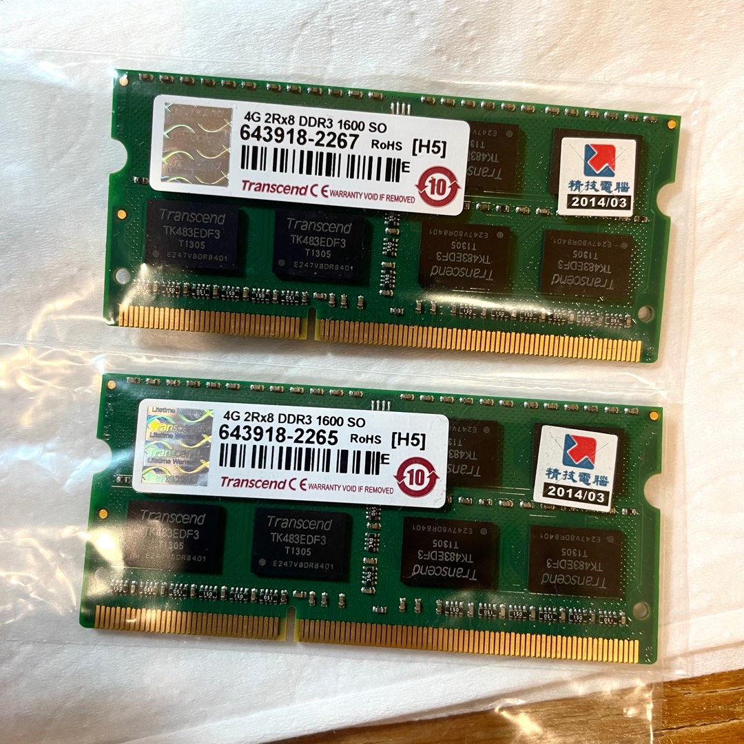 Transcend 4G 2Rx8 DDR3 1600