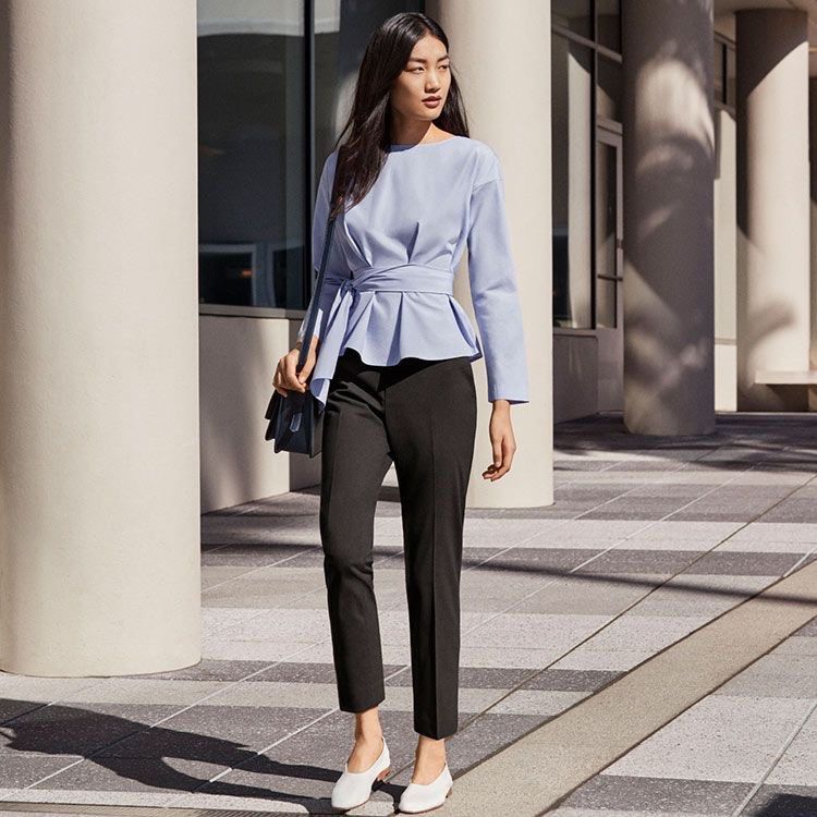 Uniqlo wrap blouse cheap