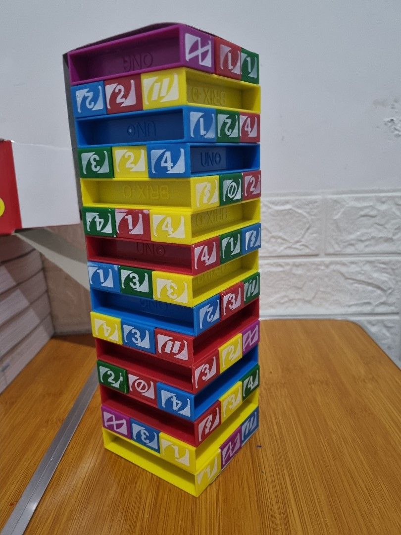 Uno stacko toys collectibles permainan papan kartu di carousell