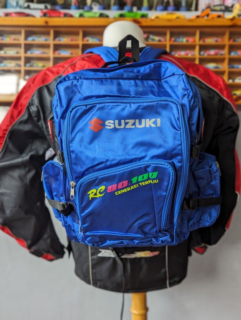 Vintage NOS 80 s Suzuki RC 80 100 Motorcycle Backpack Hobbies
