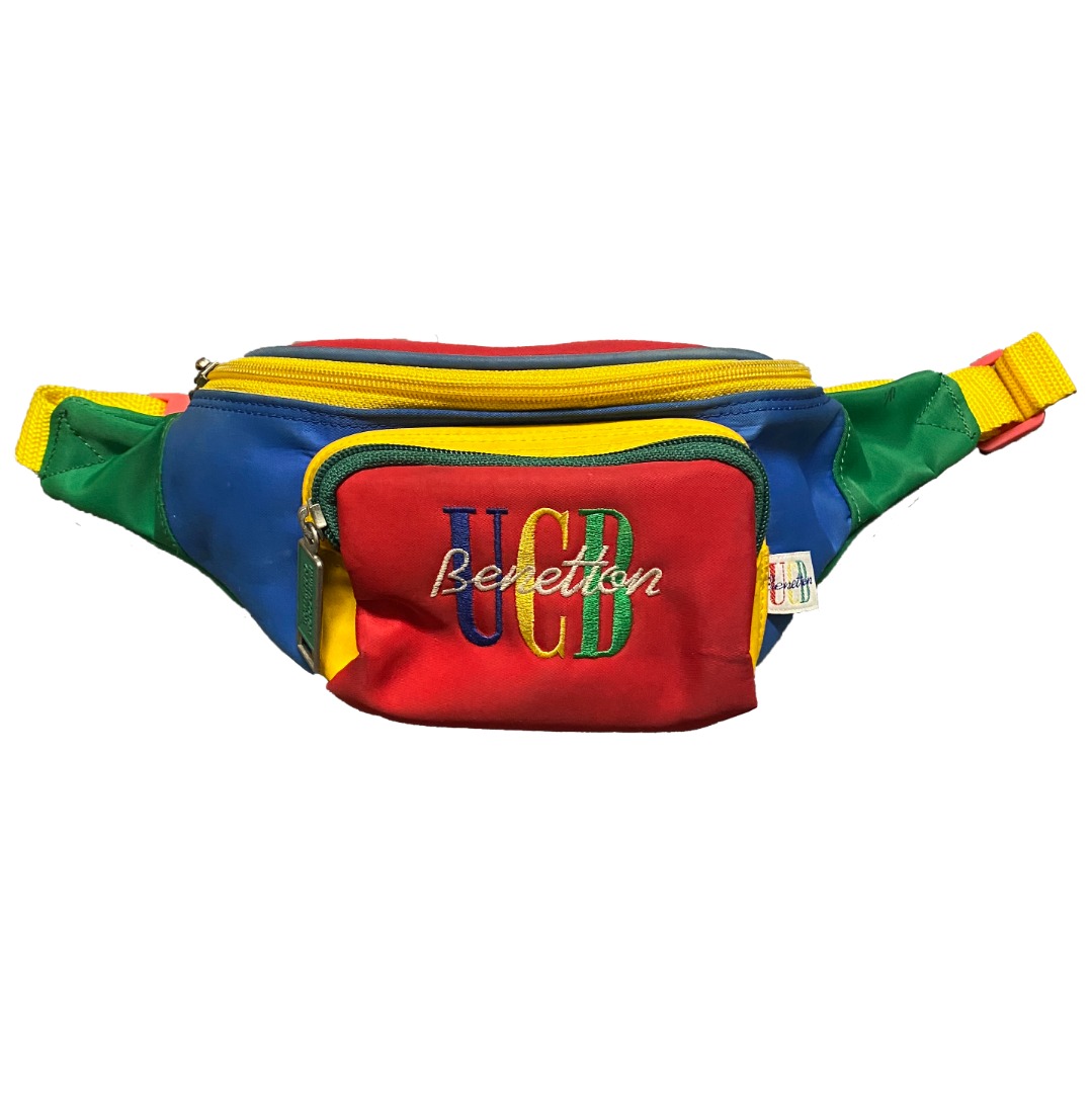 Vintage United Colors of Benetton Belt Bag Embroidered Logo Men s Fashion Bags Wallets on Carousell