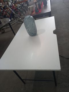 White office table
