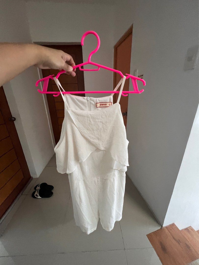 White romper (Category: Rompers) located in Quezon City. Submitted by denclothes (Listing ID 1281125158, Image 2). Description: Used only once for an event.