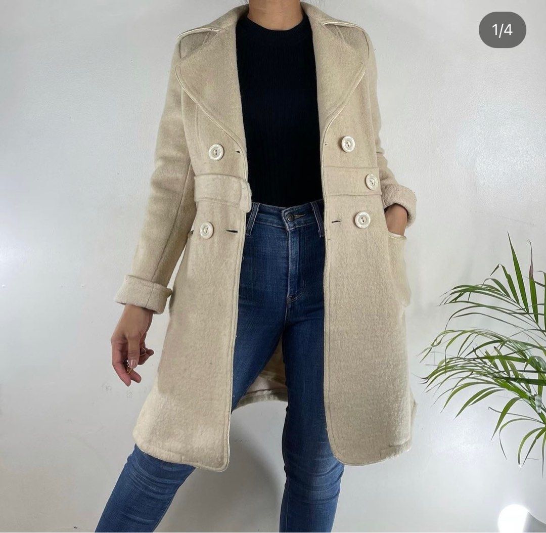 White winter coat Women s Fashion Coats Jackets and Outerwear