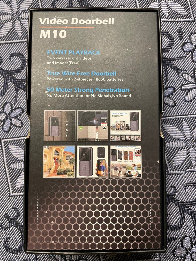 Wireless Battery Video Doorbell M10, Furniture & Home Living, Security