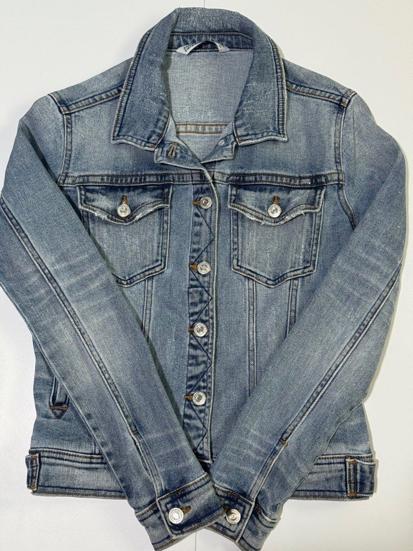 WTS LFB USED ZARA DENIM JACKET Z1975 BLUE Women s Fashion Coats Jackets and Outerwear on Carousell