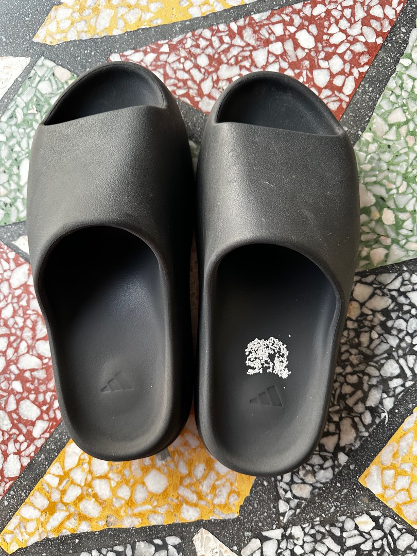 Zebra on sale yeezy slippers