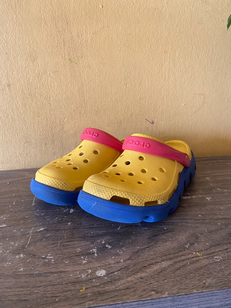Yellow and sales blue crocs