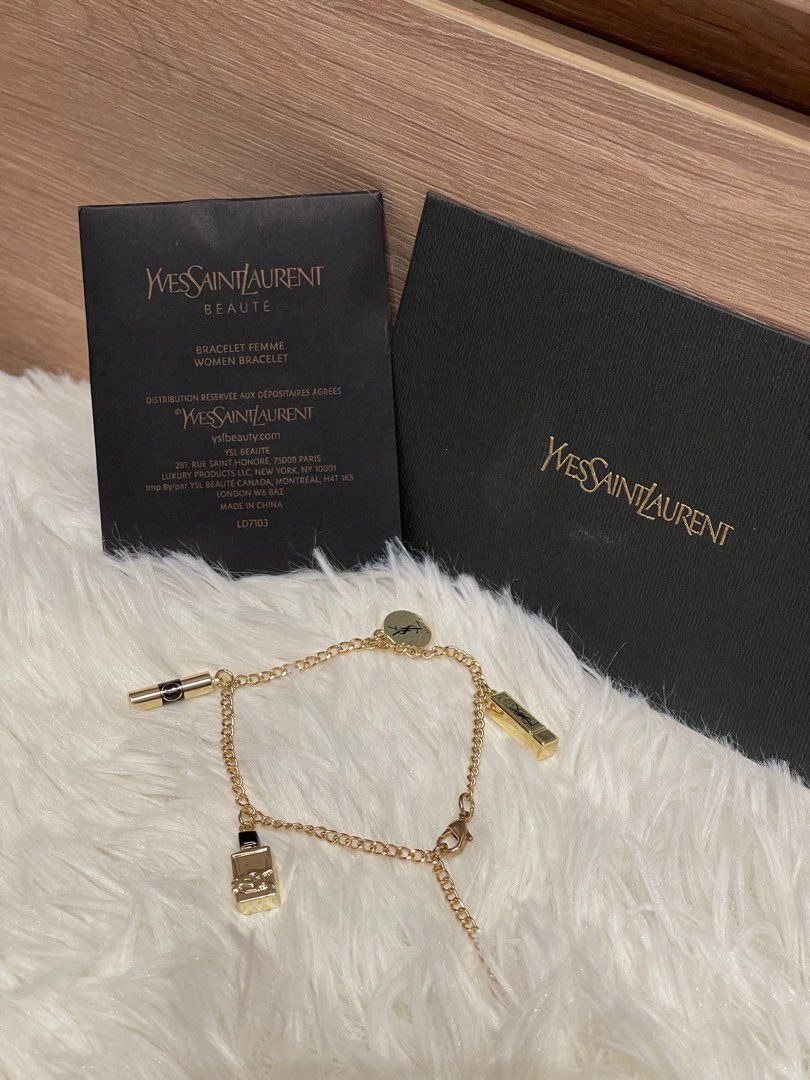 Buy Saint Laurent Cassandre Charm Bracelet in Metal & Rhinestone for Womens  | Bloomingdale's UAE