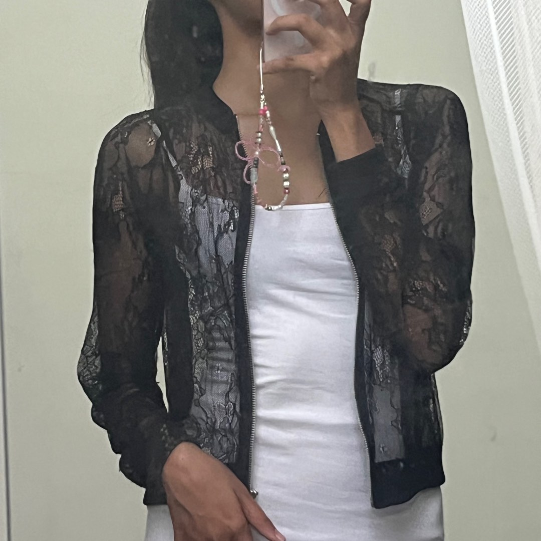 Zara black lace jacket 2025
