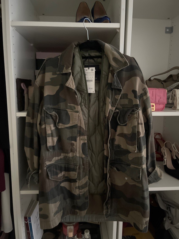 X) Zara Man Camo Bomber Jacket, Men's Fashion, Coats, Jackets and Outerwear  on Carousell