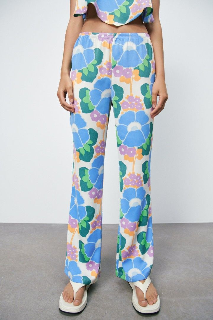 Mira Mikati Stripe Print Pyjama Style Trousers | Shopbop