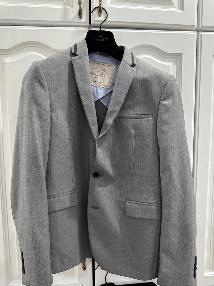 Grey sale suit zara