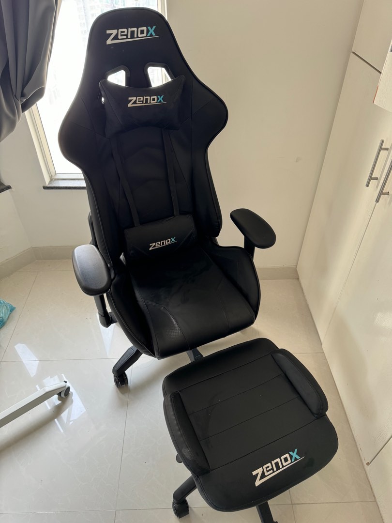 Zenox gaming chair with footstool Carousell