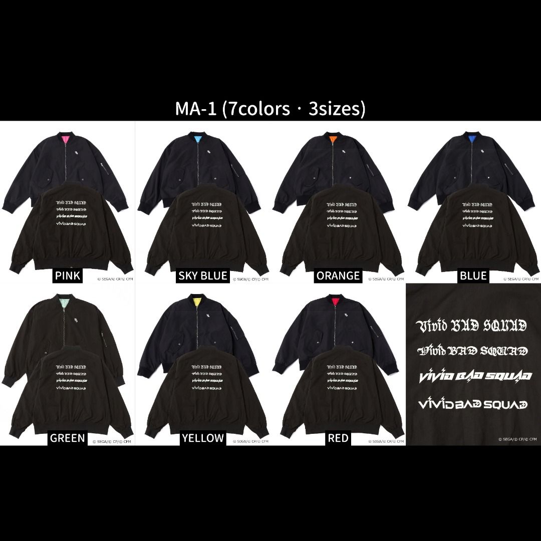 預訂：世界計畫×ZOZOTOWN Vivid BAD SQUAD×NOWHEREBOY 聯名服飾MA-1 